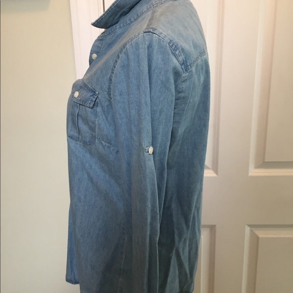 Per Se denim button down shirt - Picture 2 of 5